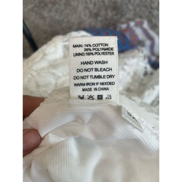 Womens Top Sz 3XL Asymmetric Fairy Lace Cottage Whimsigoth Coquette Semi Sheer - Picture 7 of 9